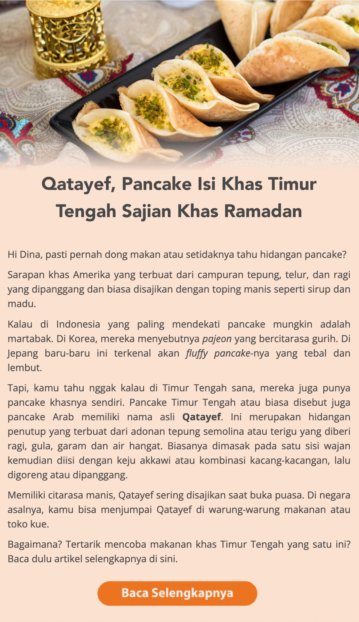 Konten edukasi Yukmakan sebagai use case email marketing bulan Ramadan
