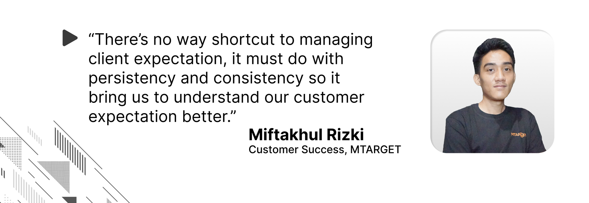 Quote oleh Miftakhul Rizki tentang managing client expectations.