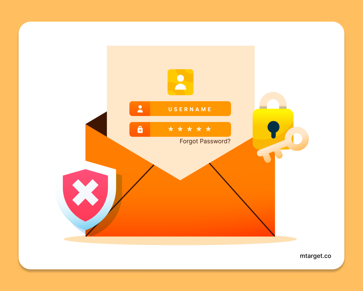 Ilustrasi enkripsi email untuk melindungi keamanan pesan yang dikirimkan